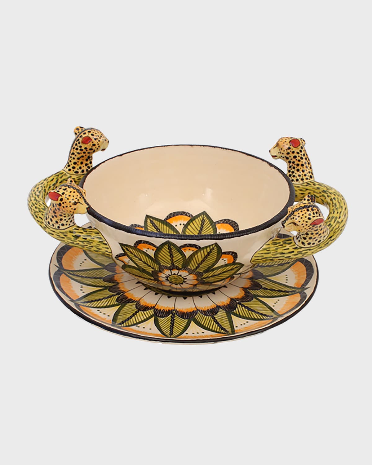 Ardmore Ceramic Art Cheetah Soup Bowl