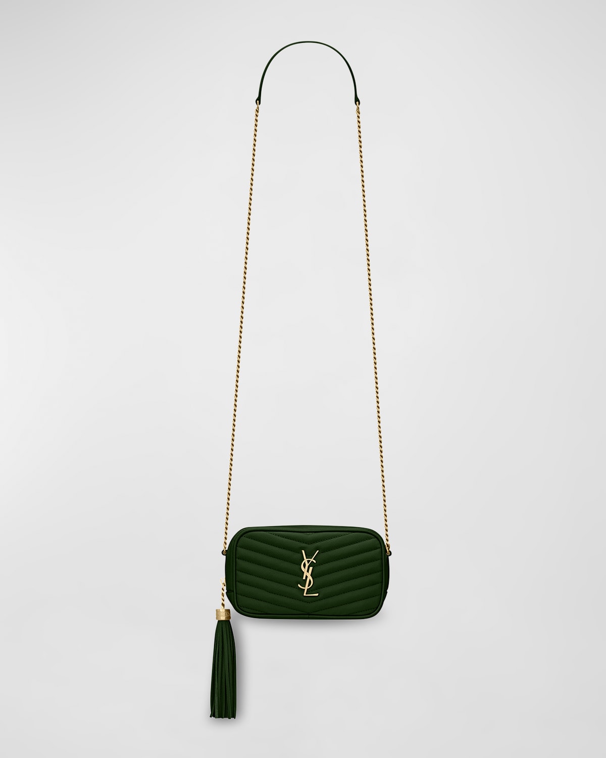 Saint Laurent Lou Mini YSL Grain de Poudre Camera Crossbody Bag