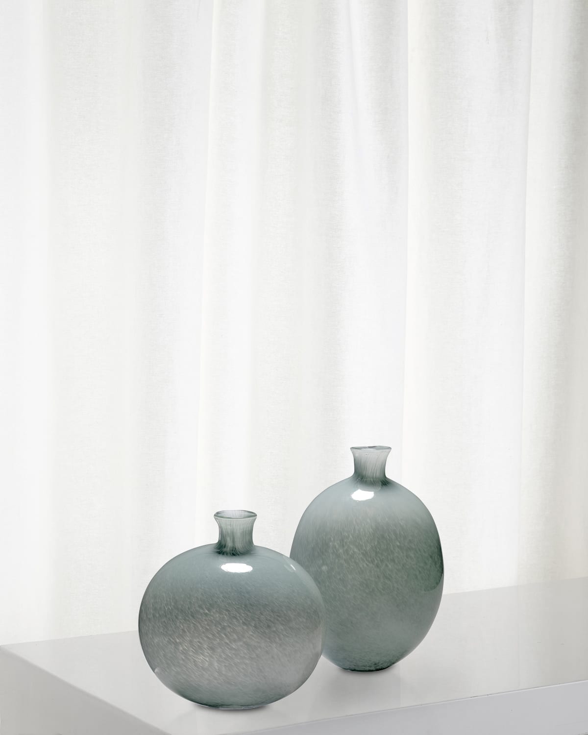 Jamie Young Minx Decorative Vases in Grey Glass, Set of 2 | Thumbnail 4