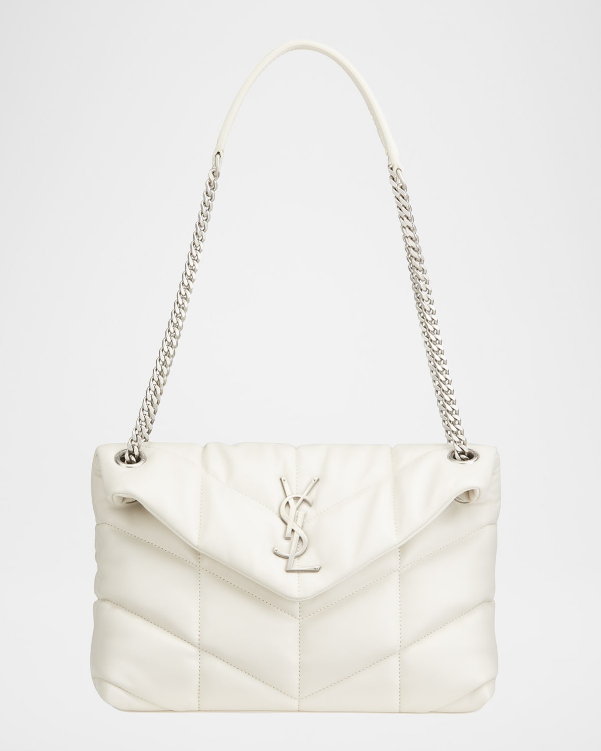 Saint Laurent Lou Puffer Small YSL Shoulder Bag in Quilted Leather