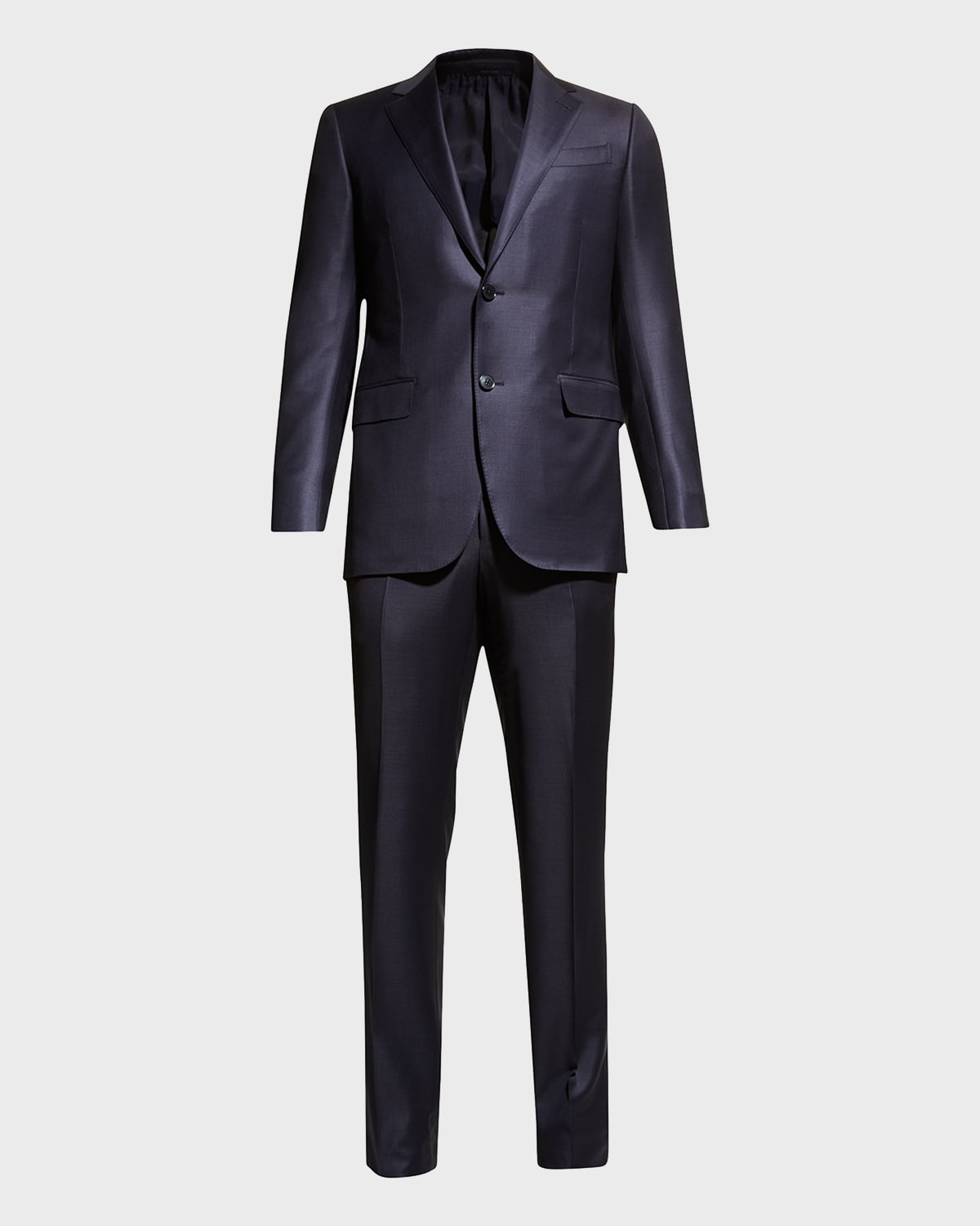 ZEGNA Men's Wool Tic-Weave Suit