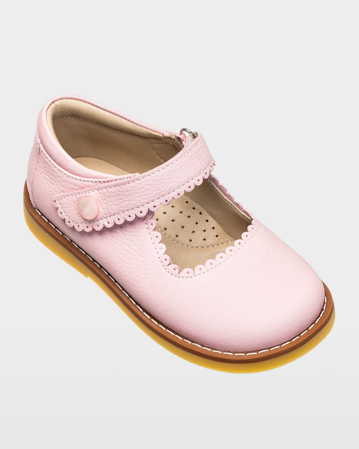 Elephantito Girl 's Scalloped Leather Mary Jane | Thumbnail 5