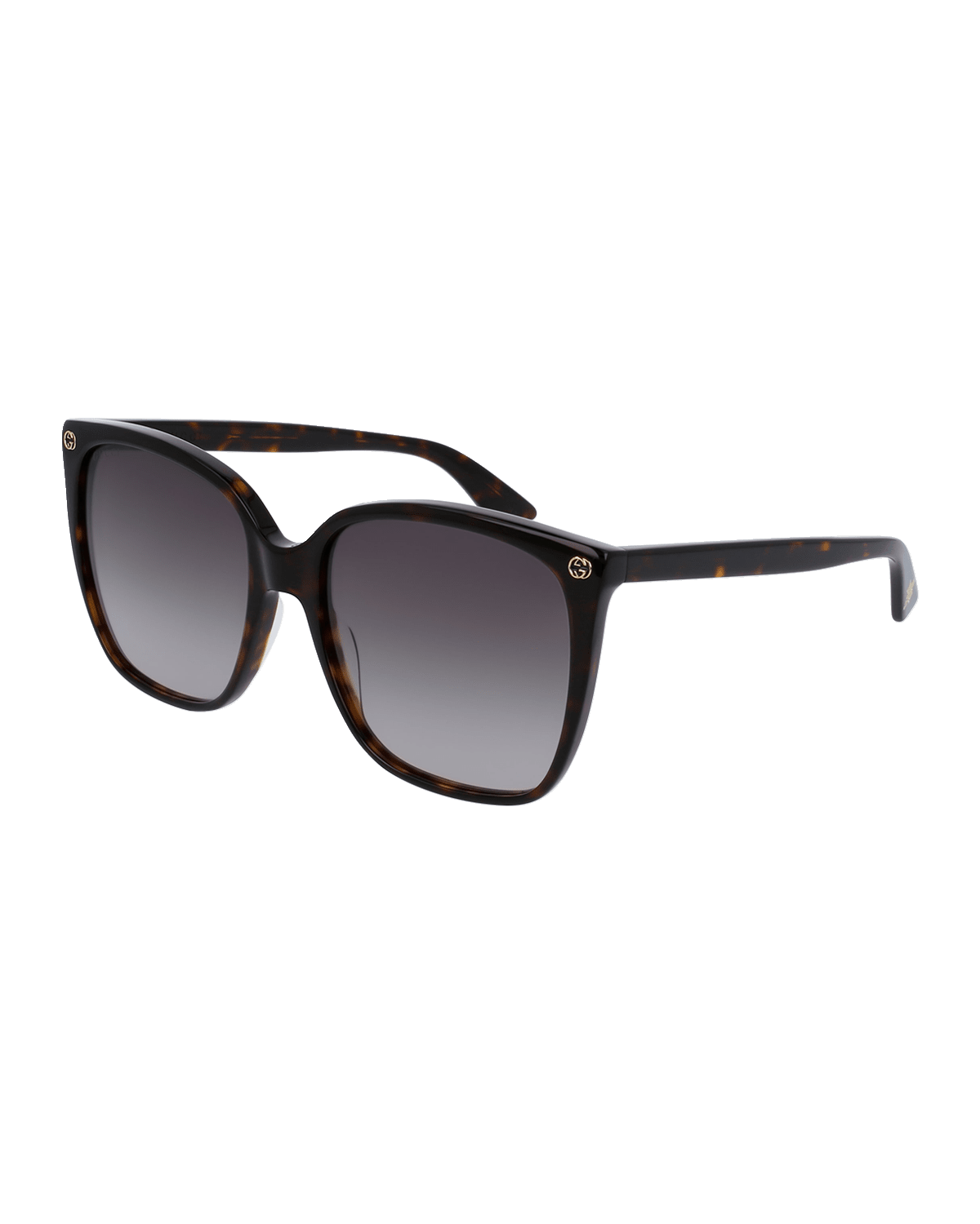Gucci Square Acetate Sunglasses w/ Interlocking G Detail