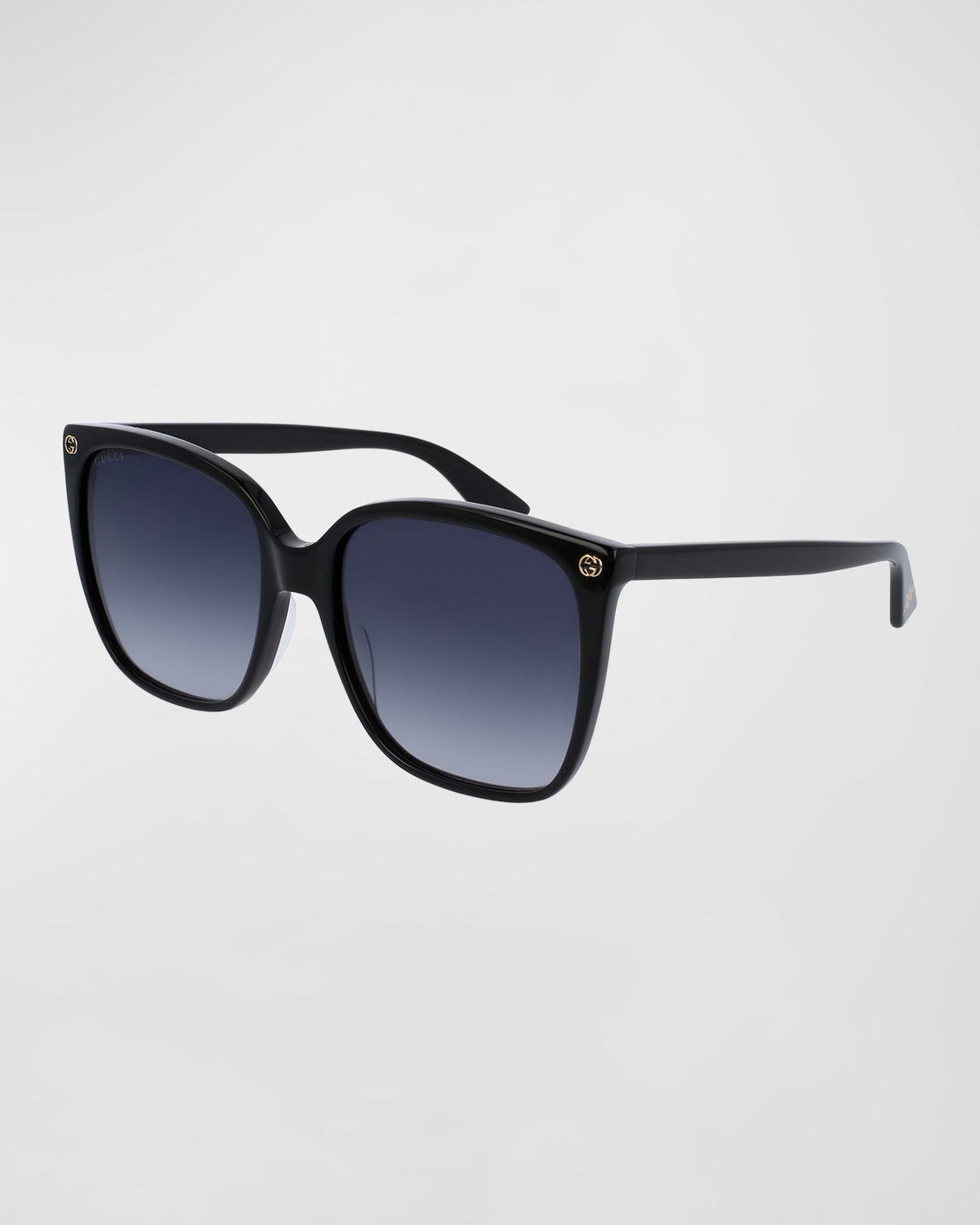 Gucci Square Acetate Sunglasses w/ Interlocking G Detail