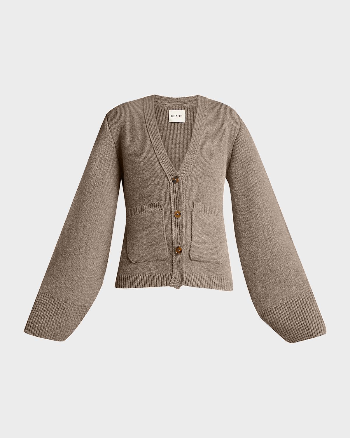 Khaite Scarlet Cashmere Cropped Cardigan