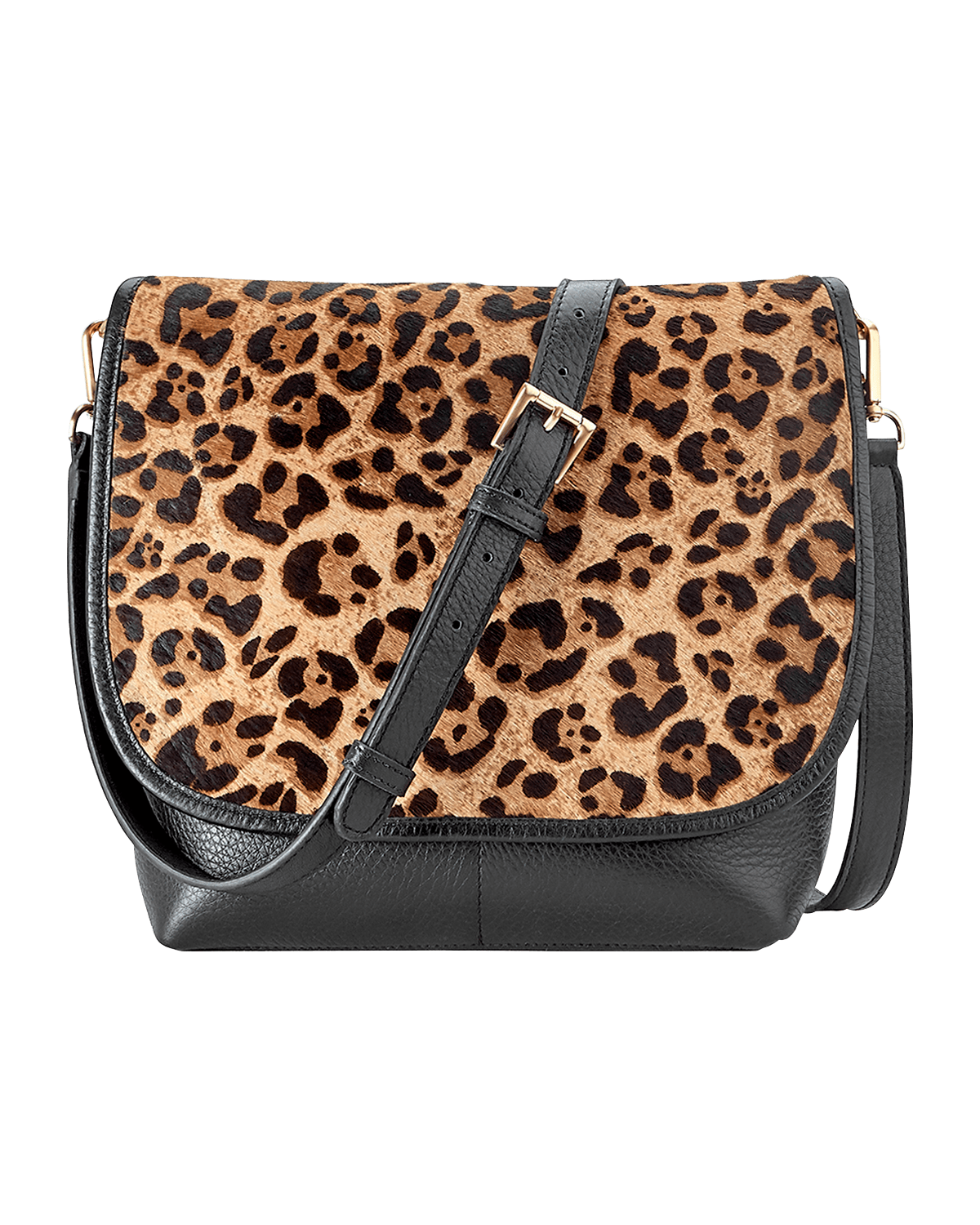 Gigi New York Andy Leopard Flap Top Crossbody Bag