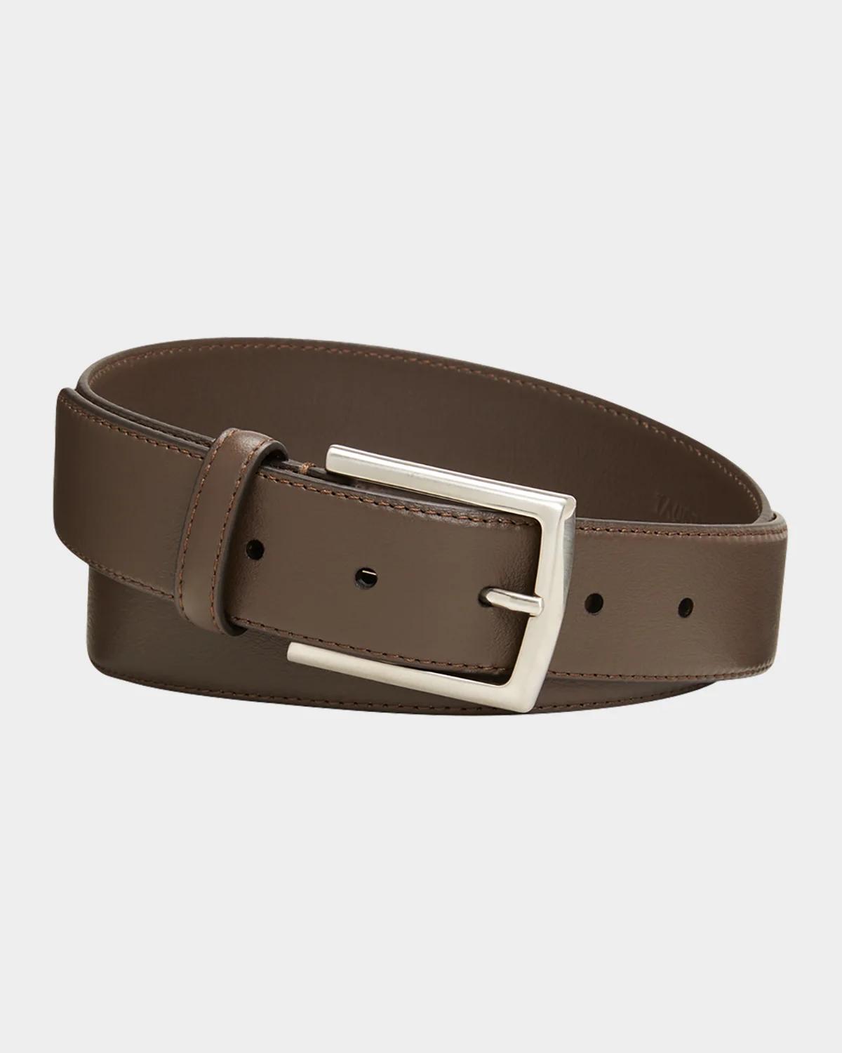 Simonnot Godard Men's Luma Matte Leather Belt