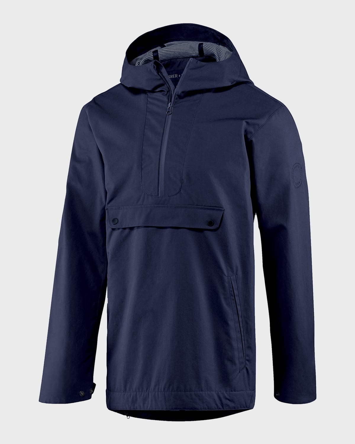 Bugatchi Men's Full-Zip Hooded Jacket Navy