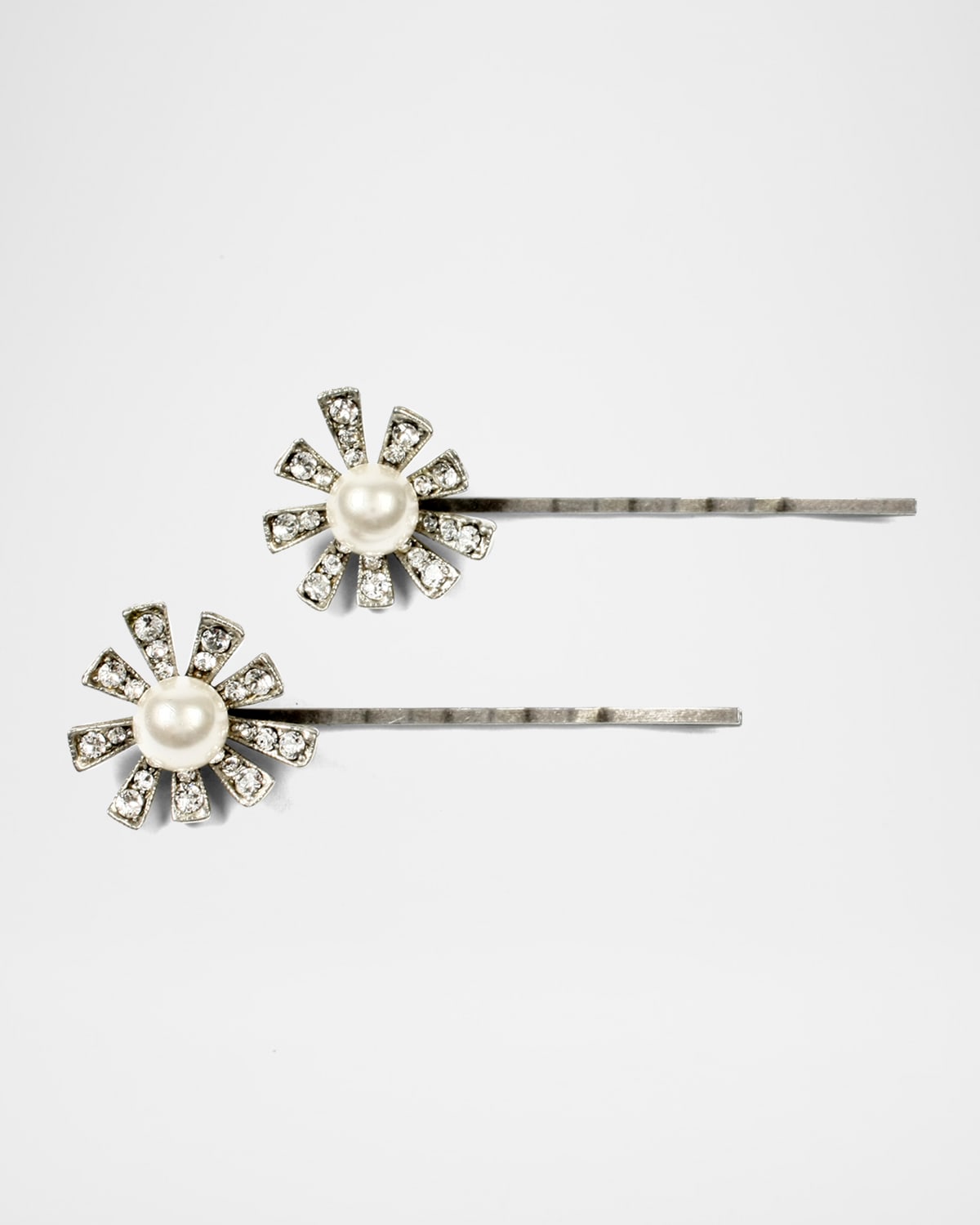 Ben-Amun Pearly & Crystal Bobby Pins, Set of 2