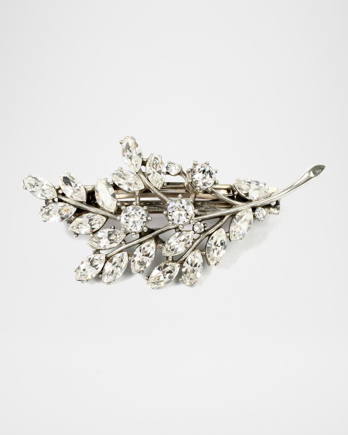 Ben-Amun Crystal Leaf Hair Barrette