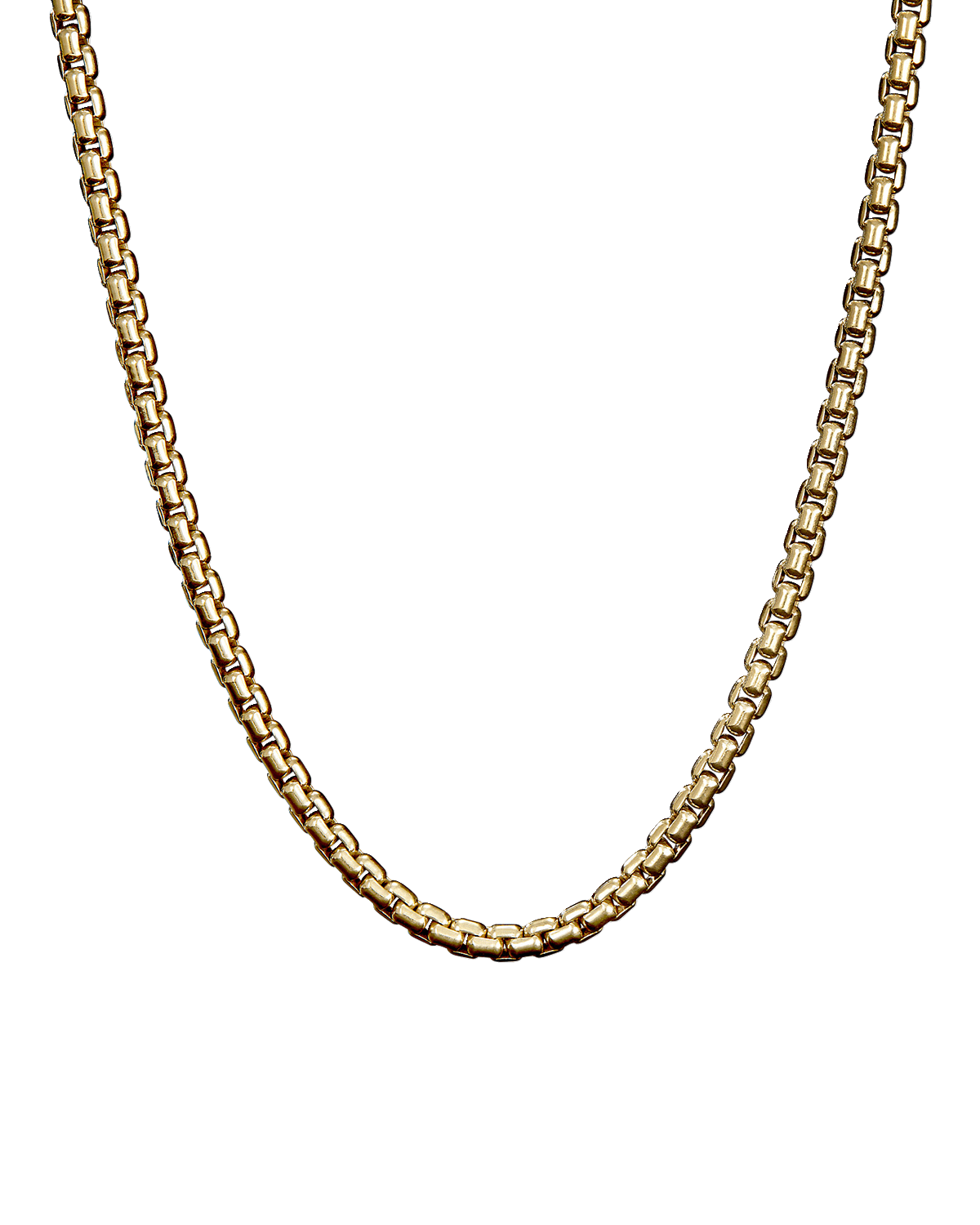 David Yurman Men's Box Chain Necklace in Silver, 3.6mm, 26"L Neiman