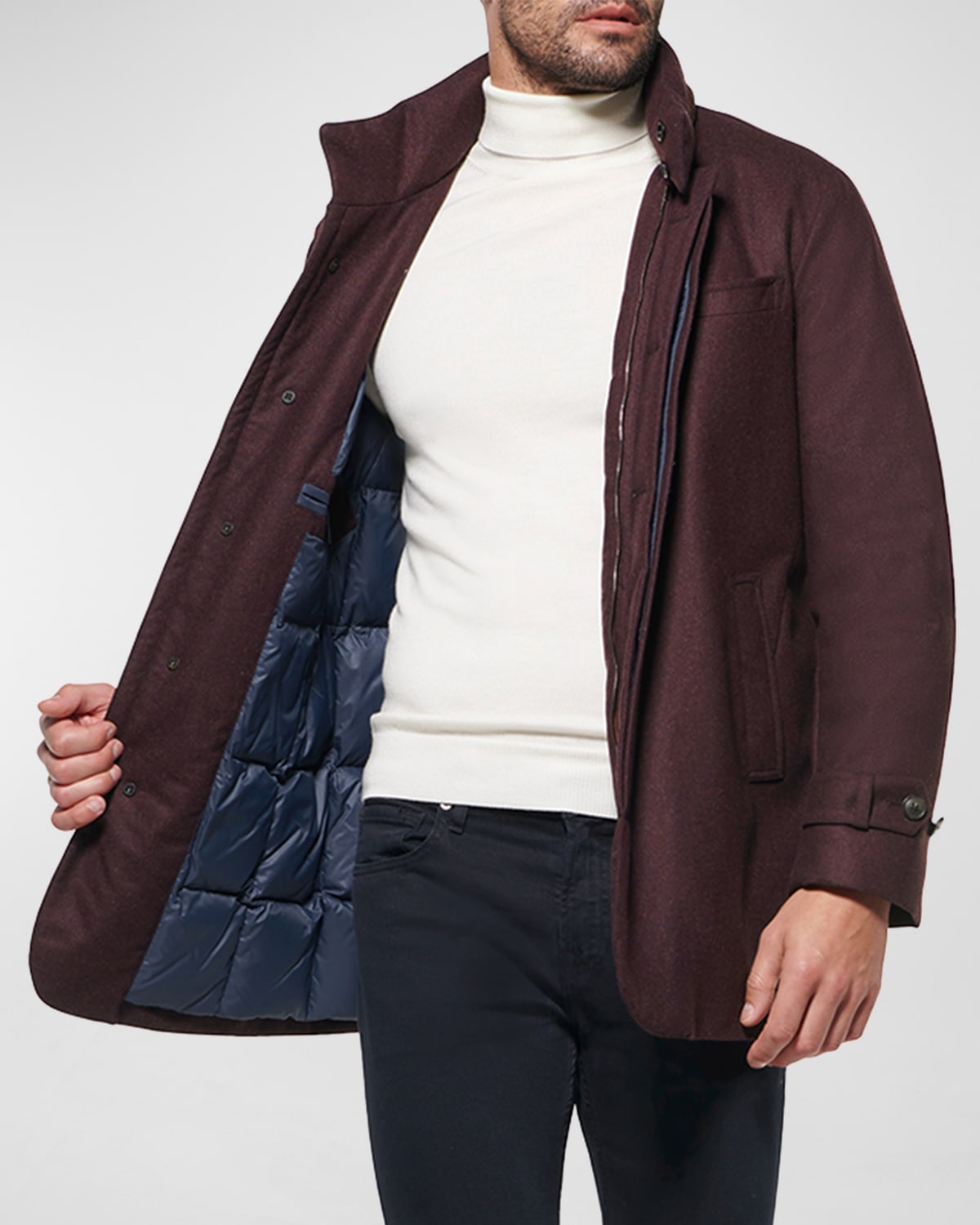 Norwegian wool outlet car coat