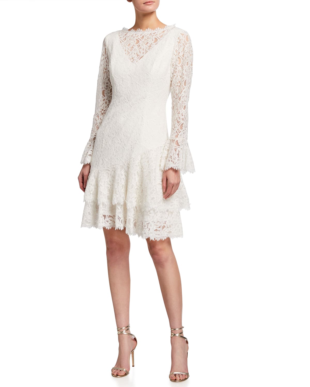 High Neckline Nylon Dress Neiman Marcus