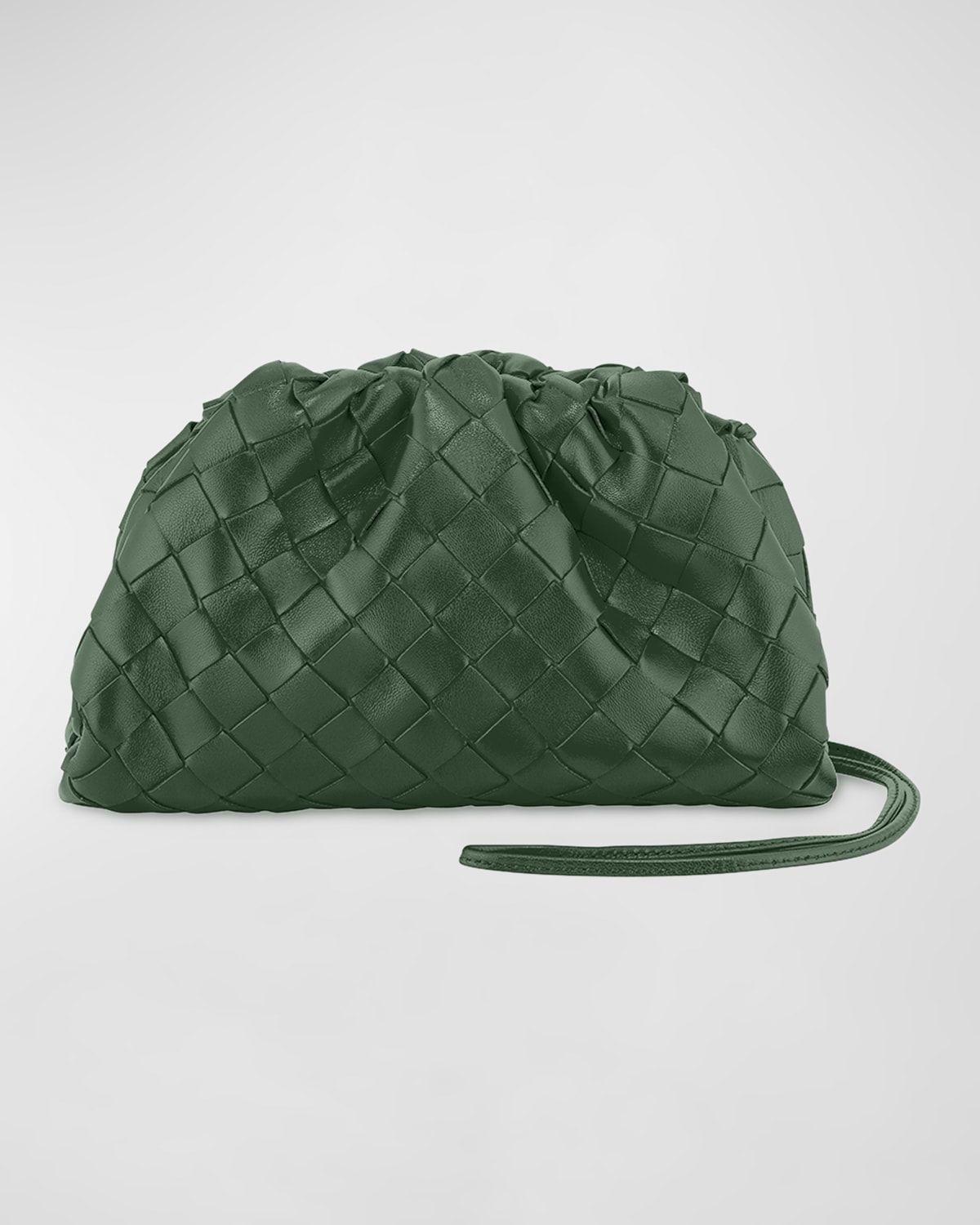 Bottega Veneta The Intrecciato Mini Pouch Crossbody Bag In Raintree