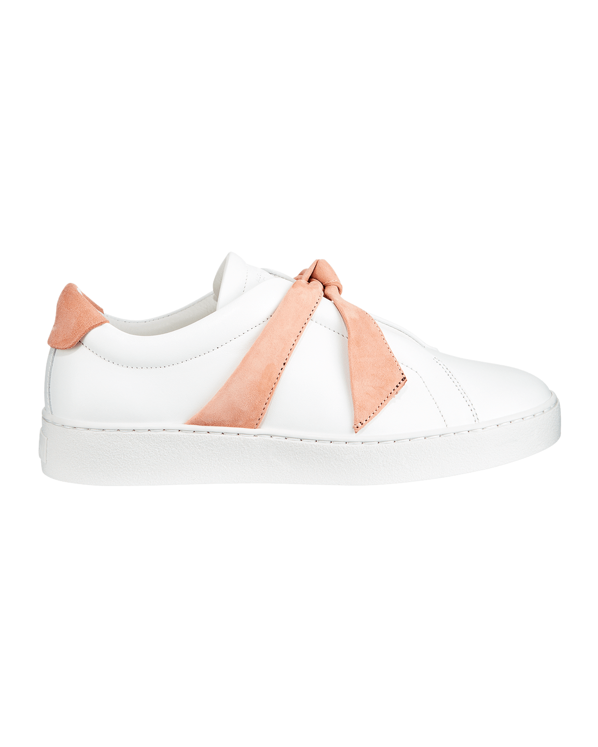 Alexandre Birman Clarita Two-Tone Sneakers, White/Pink