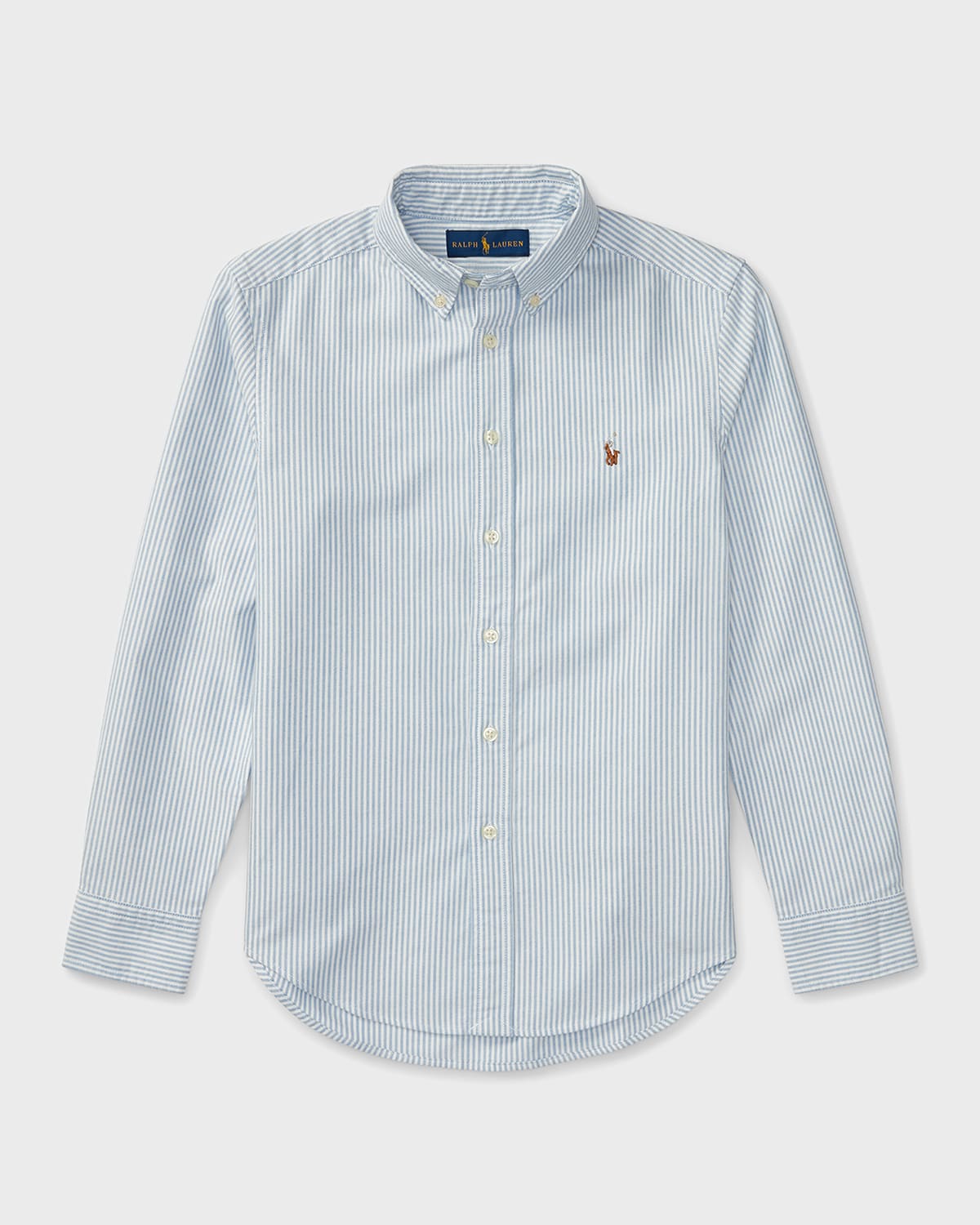Ralph Lauren Childrenswear Boy's Cotton Oxford Stripe Sport Shirt, Size S-XL