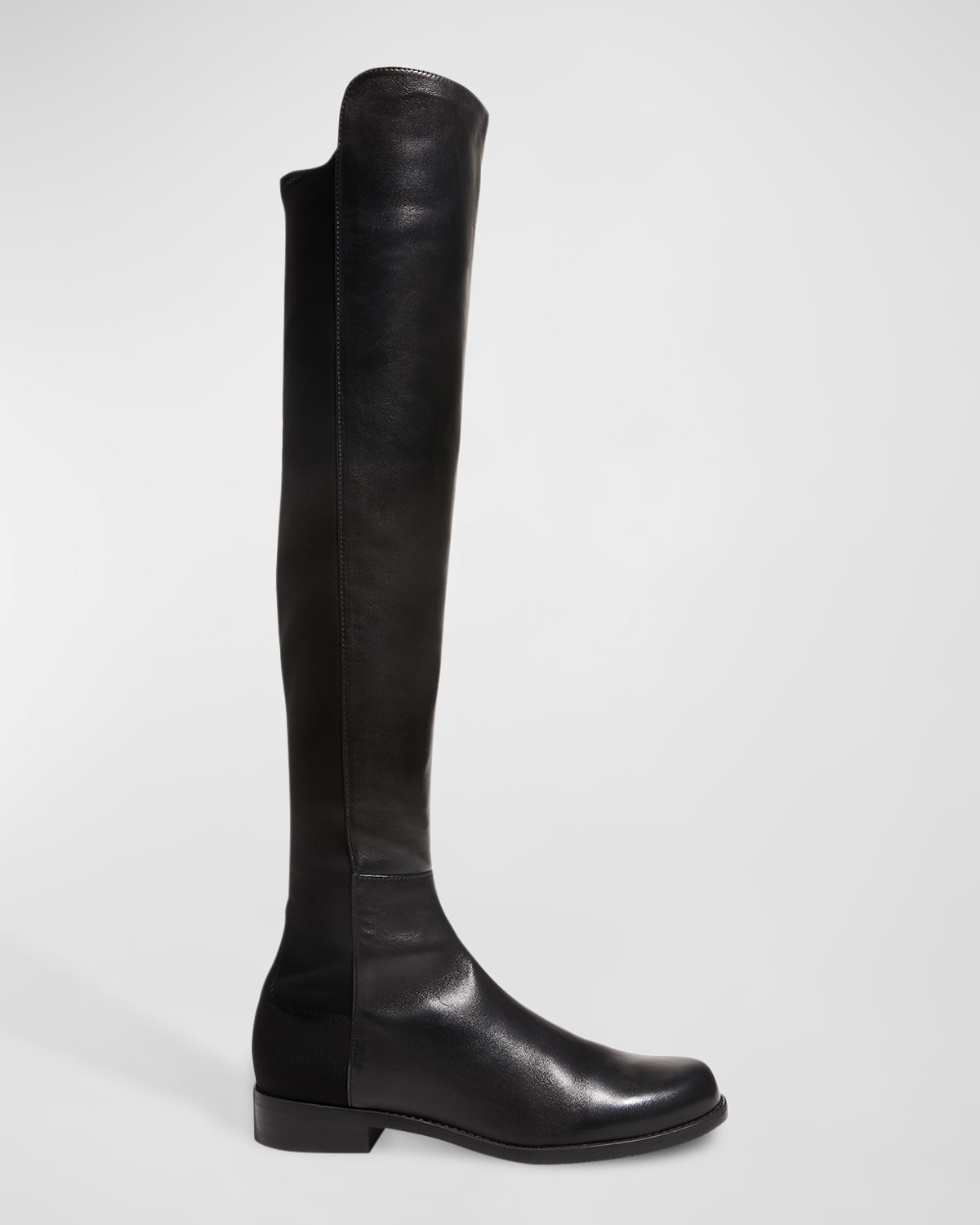 Shop Stuart Weitzman 5050 Leather Over-the-knee Boots In Black