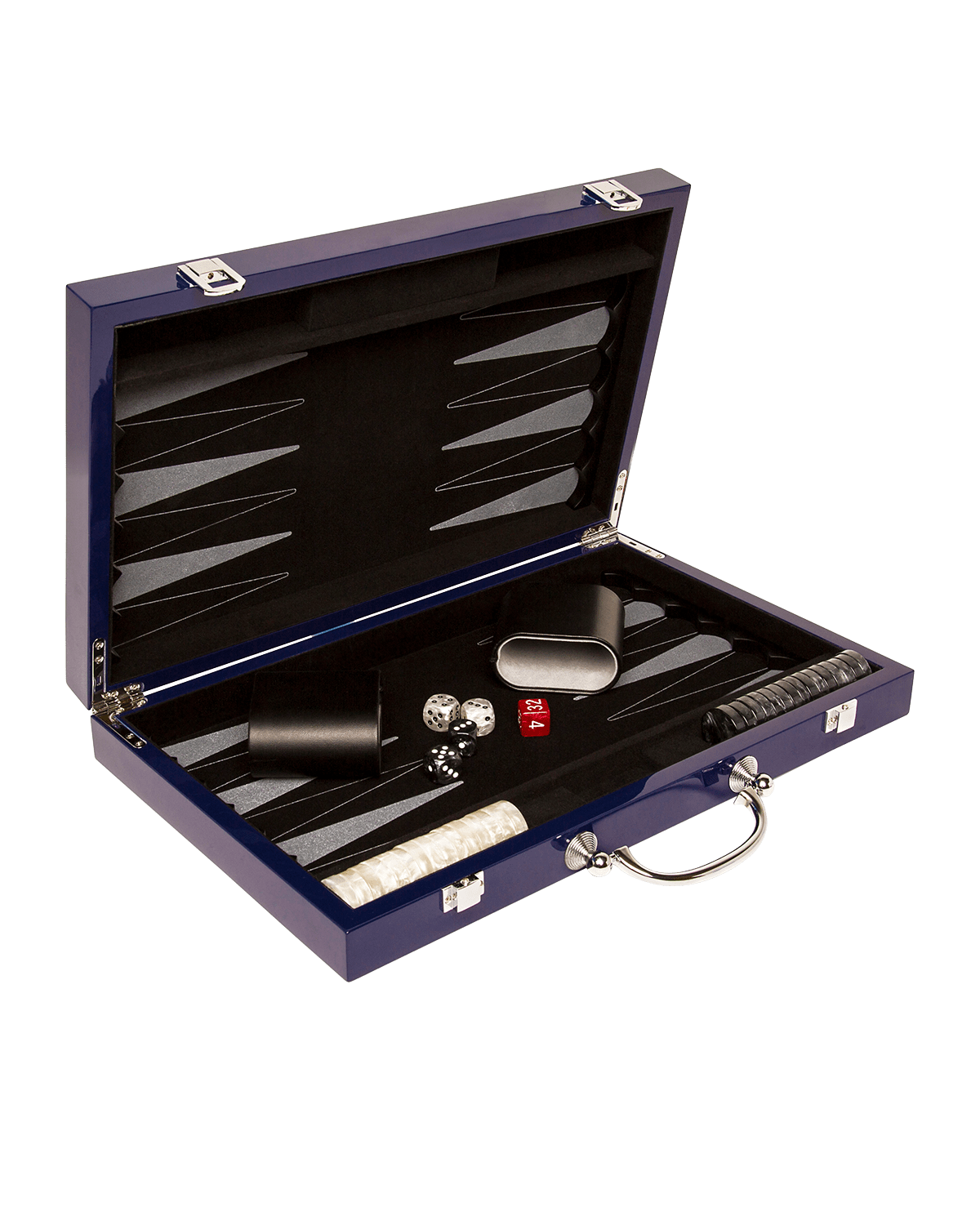 Brouk and Co High-Gloss Wood with Velvet Backgammon Game Set