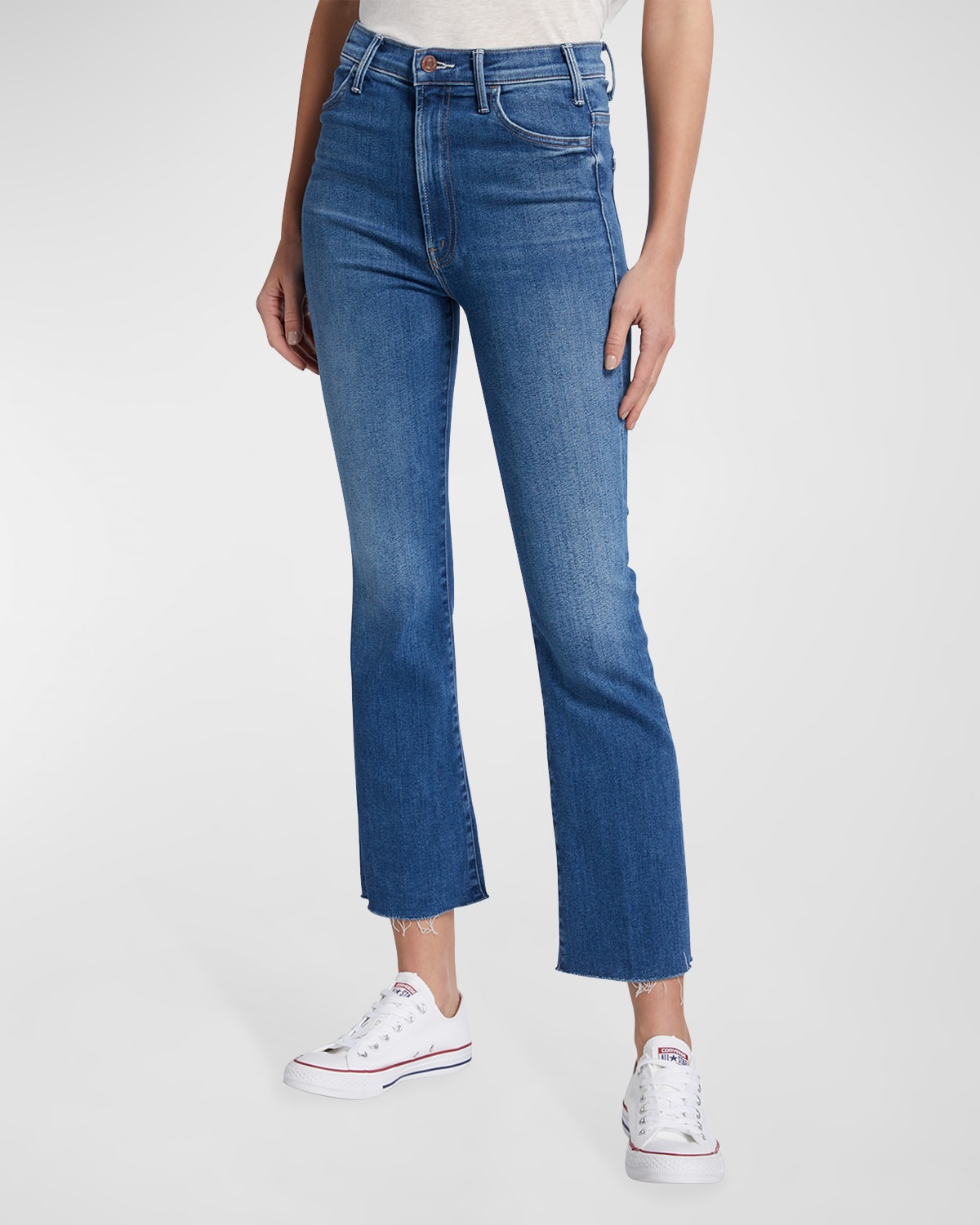 MOTHER The Hustler Sidewinder Wide-Leg Jeans | Neiman Marcus