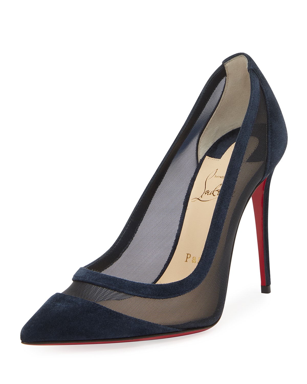 christian louboutin new very prive patent red sole pump