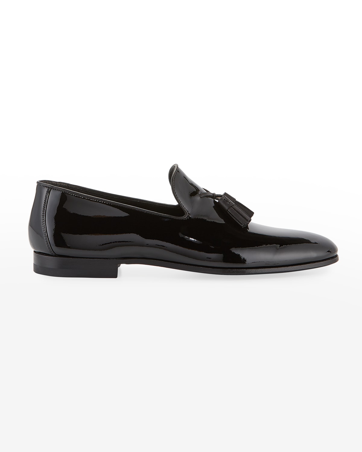 patent leather loafers with bow