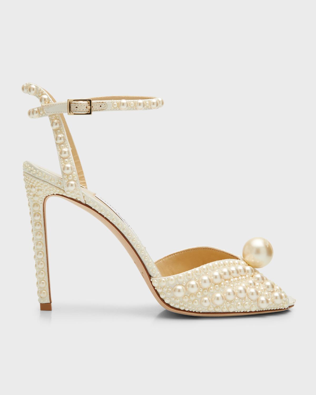Jimmy Choo Sacora Faux Pearl Sandals