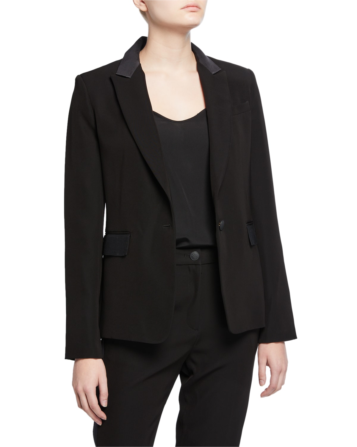 Eileen Fisher Washable-Crepe Long Jacket