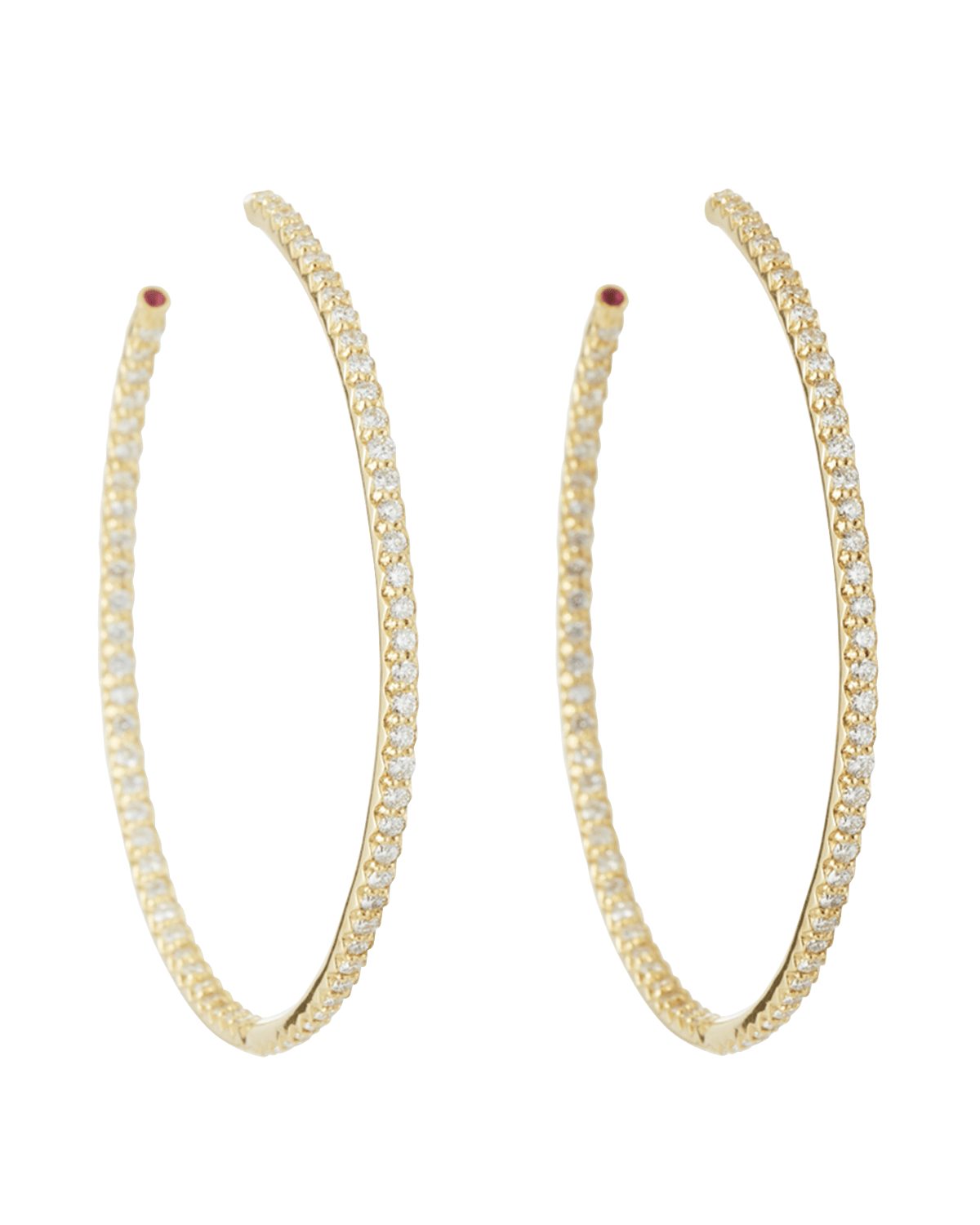 STONE AND STRAND XL Pave Hoop Earrings | Neiman Marcus