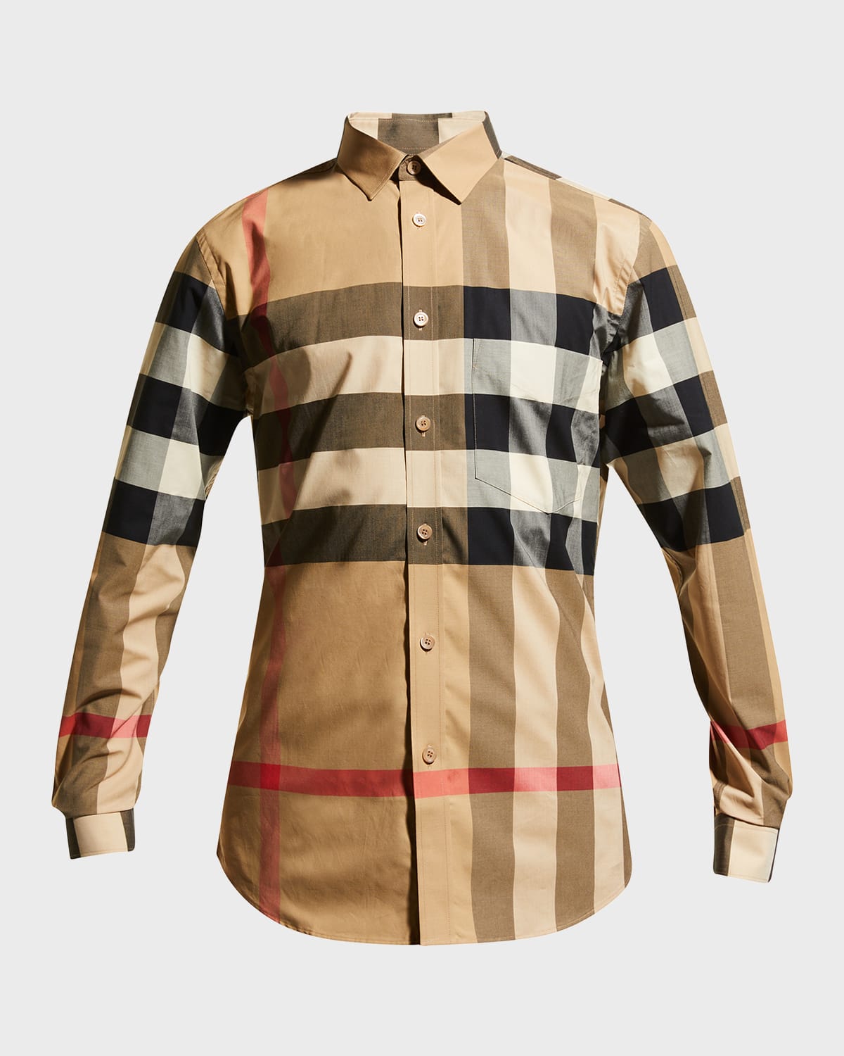 Burberry Long Sp 45 Sp Sleeve Shirt | Neiman Marcus