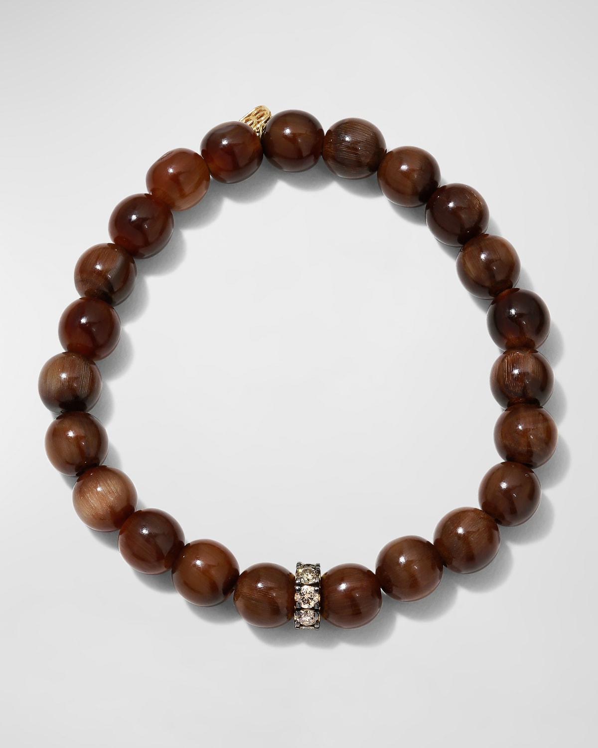 Sydney Evan 14k Gold 6mm Bead & Diamond Bracelet Neiman Marcus