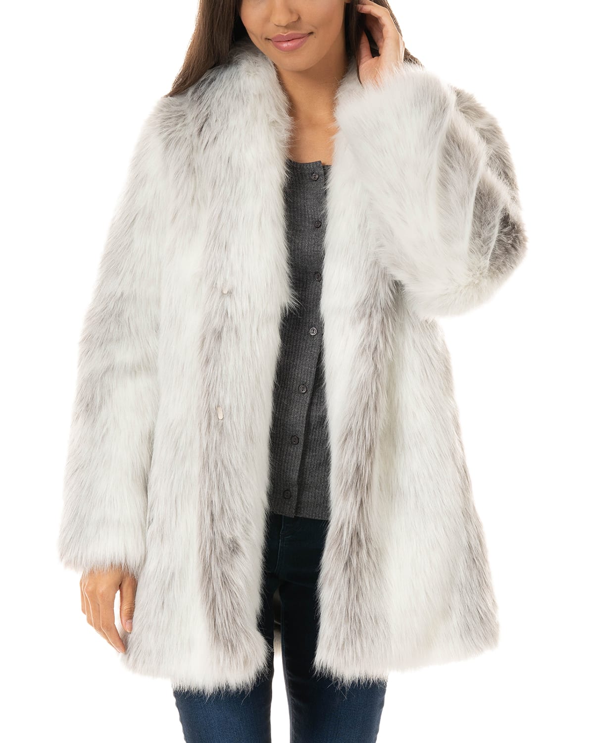 SPECIAL PRICE DROP Winter Jacket Ivory champagne Girl's faux fur coat Jacket 