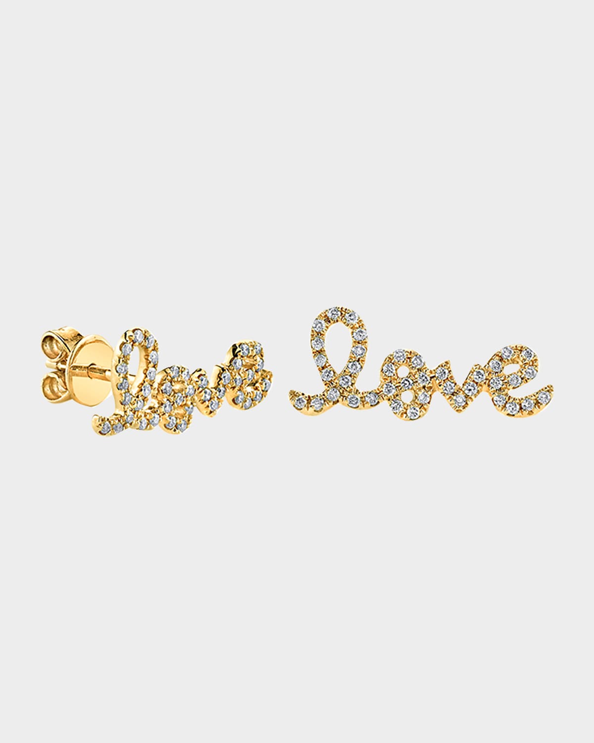 Sydney Evan Pave Diamond Love Single Stud Earring