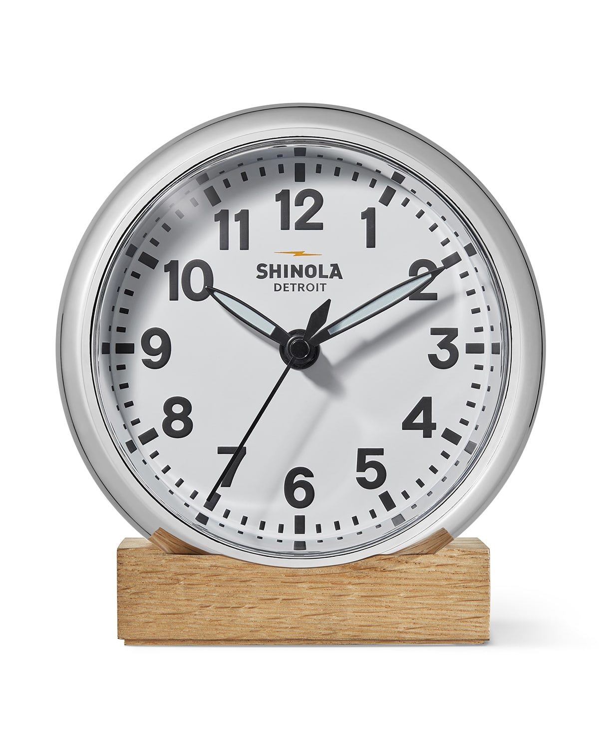 Shinola 6" Stand Desk Clock, White