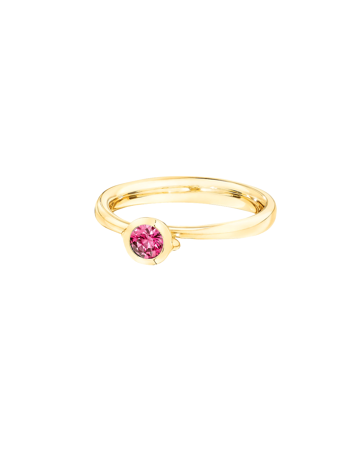 Tamara Comolli 18k Yellow Gold Pink Spinel Solitaire Ring, Size 6.5