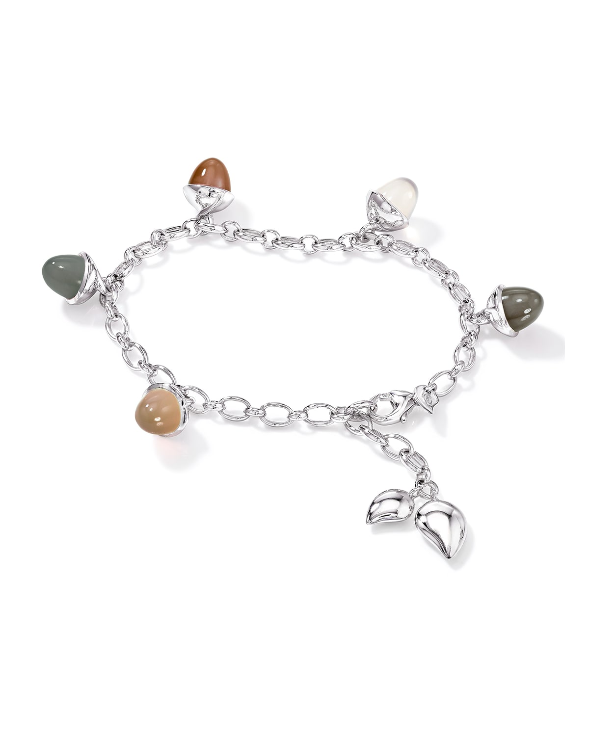 Tamara Comolli Mikado Flamenco 18k White Gold Moonstone Charm Cashmere