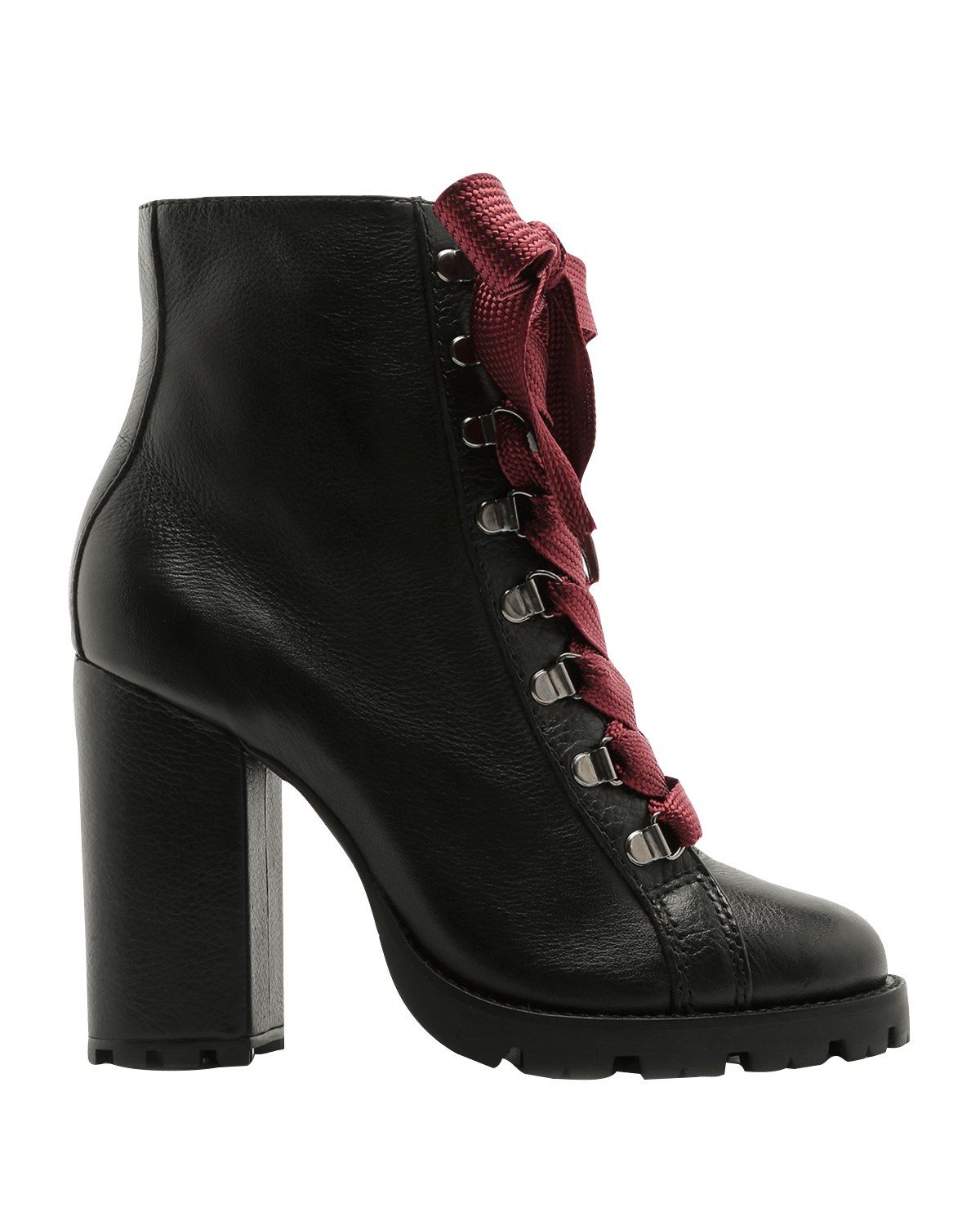 La Canadienne Penn Patent Zip Block-Heel Booties | Neiman Marcus