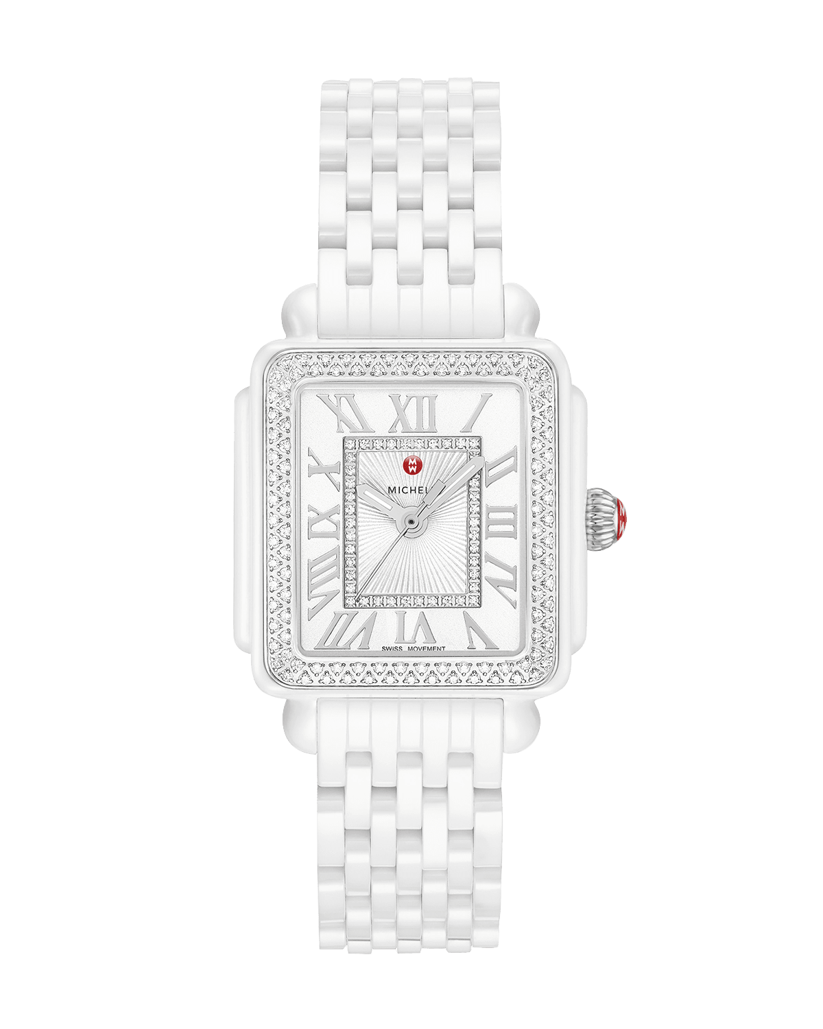 MICHELE 16 Deco Madison Ceramic Diamond Watch