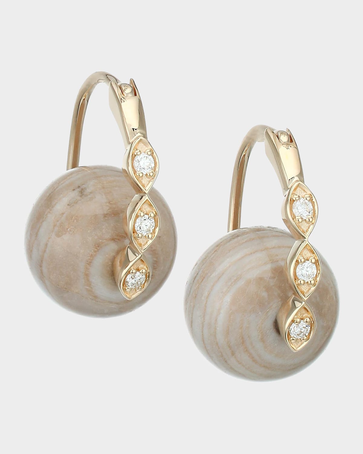 Sydney Evan 14 Marquise Evil Eye Bead Earrings