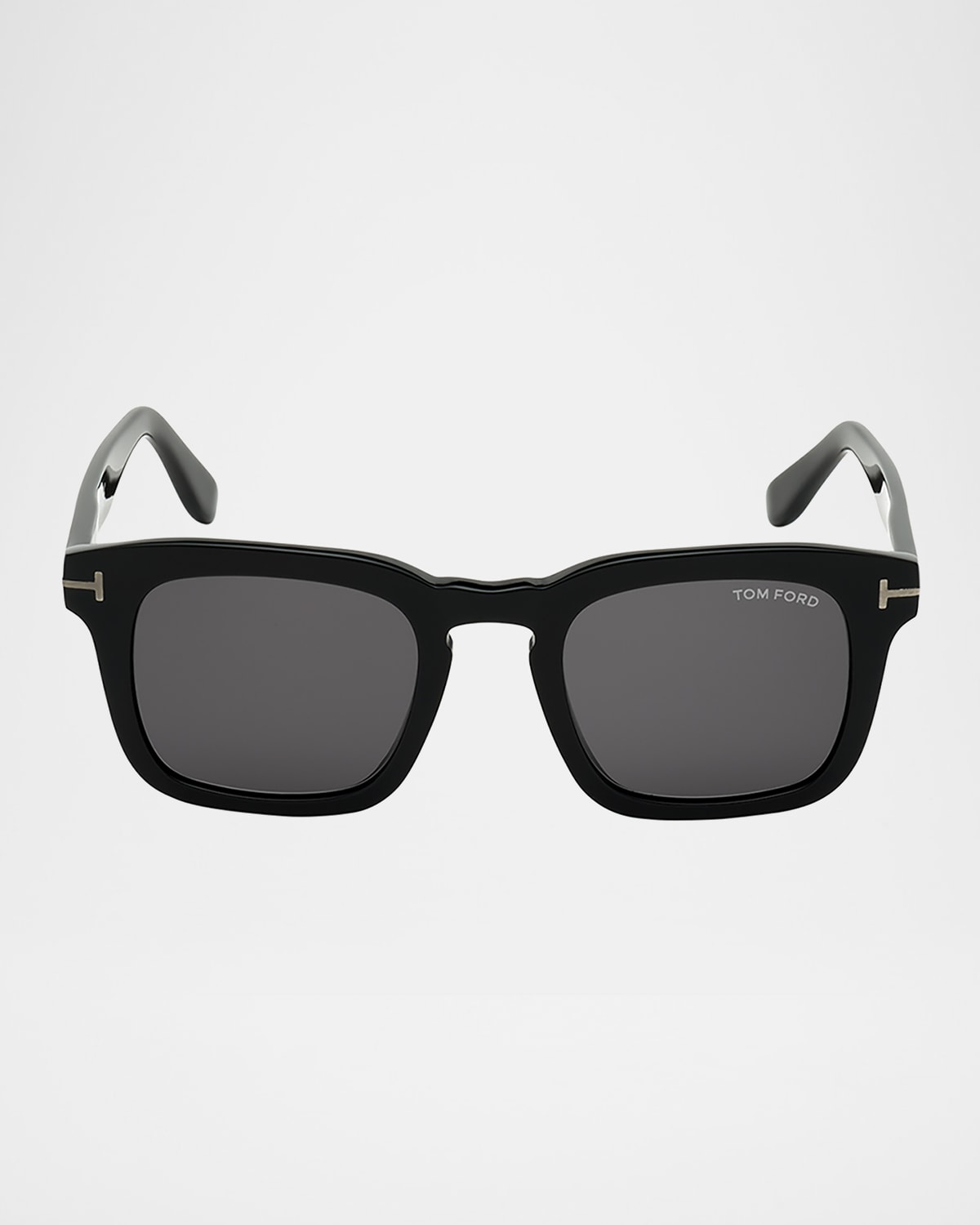 TOM FORD Men 's Dax Square Solid Acetate Sunglasses