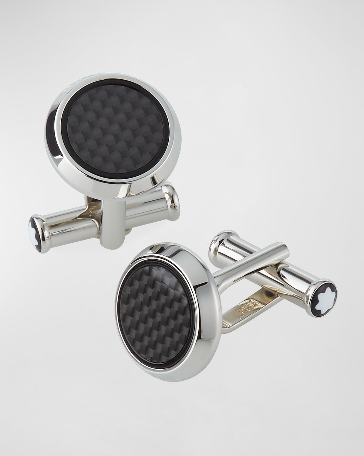 Stainless Steel Black Carbon Fiber Rectangle Cuff Links 16MM Stainless Steel Black Carbon Fiber Rectangle Cuff Links 16MM