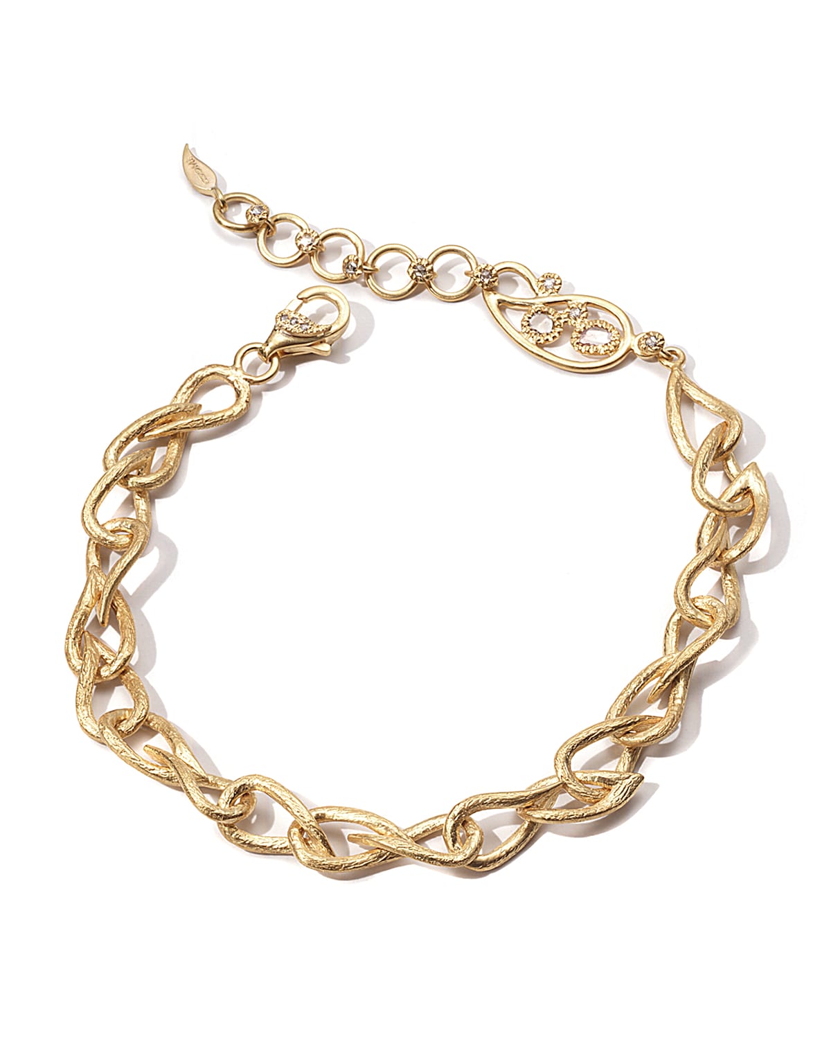 COOMI 20K Paisley-Link Bracelet w/ Diamonds