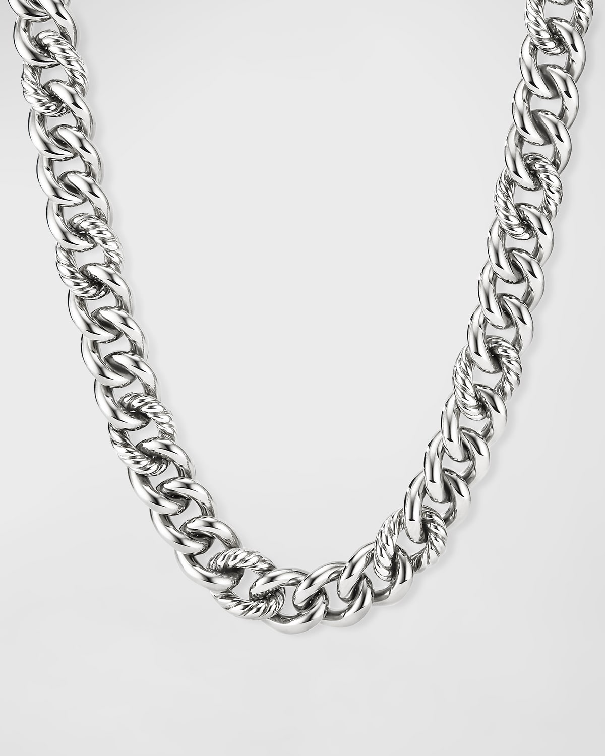 Jewel Tie 925 Sterling Silver 8mm Close Link Flat Cuban Curb Chain Necklace with Secure Lobster Lock Clasp