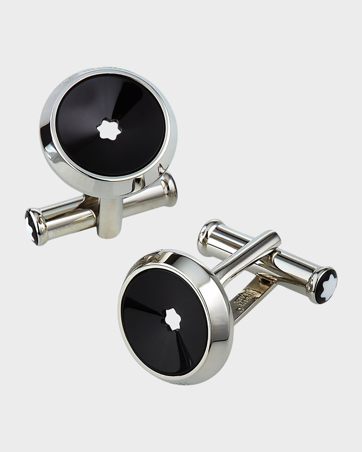 Montblanc Men 's Steel %26 Precious Resin Star Cufflinks