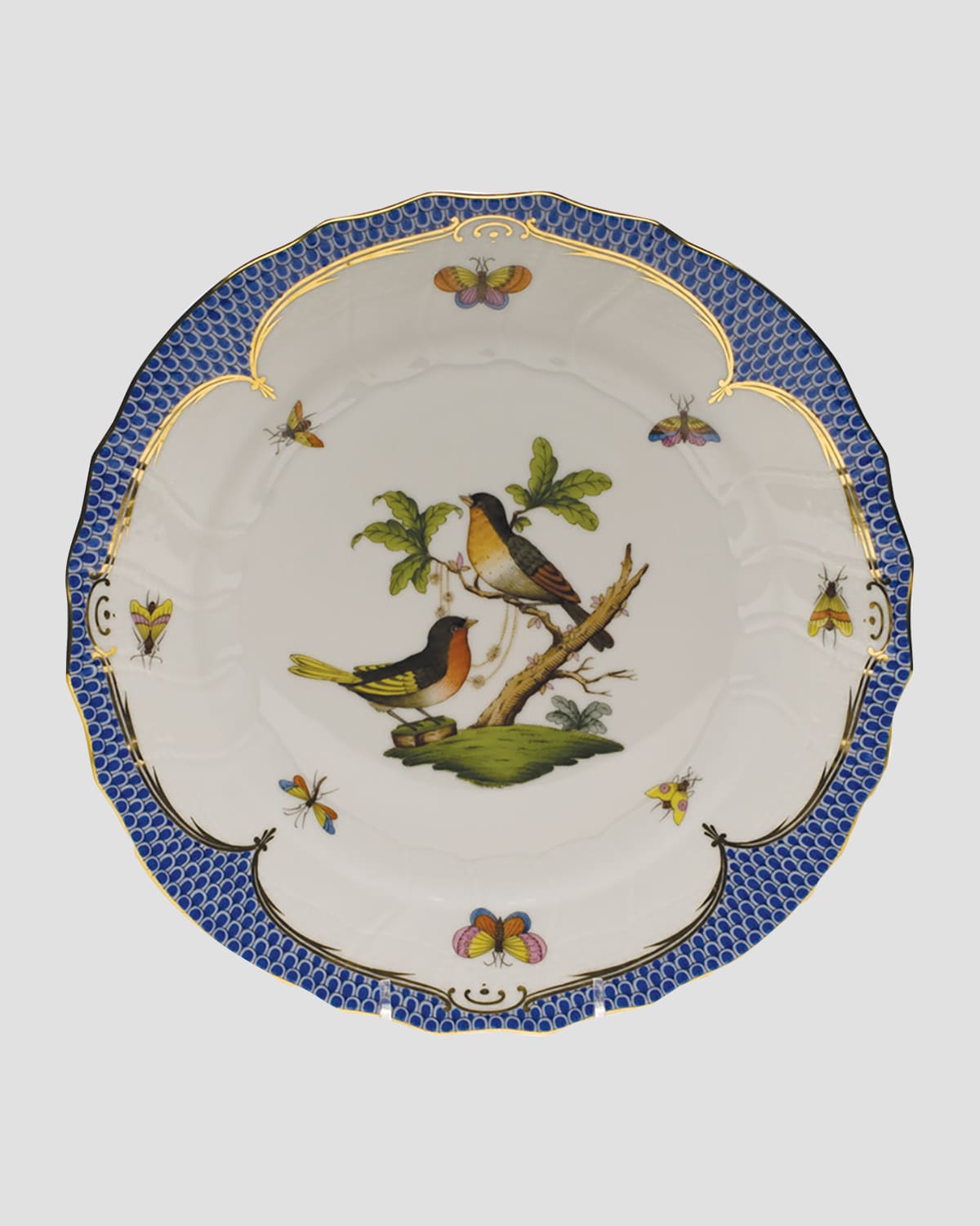Herend Rothschild Blue Motif 08 Dinner Plate