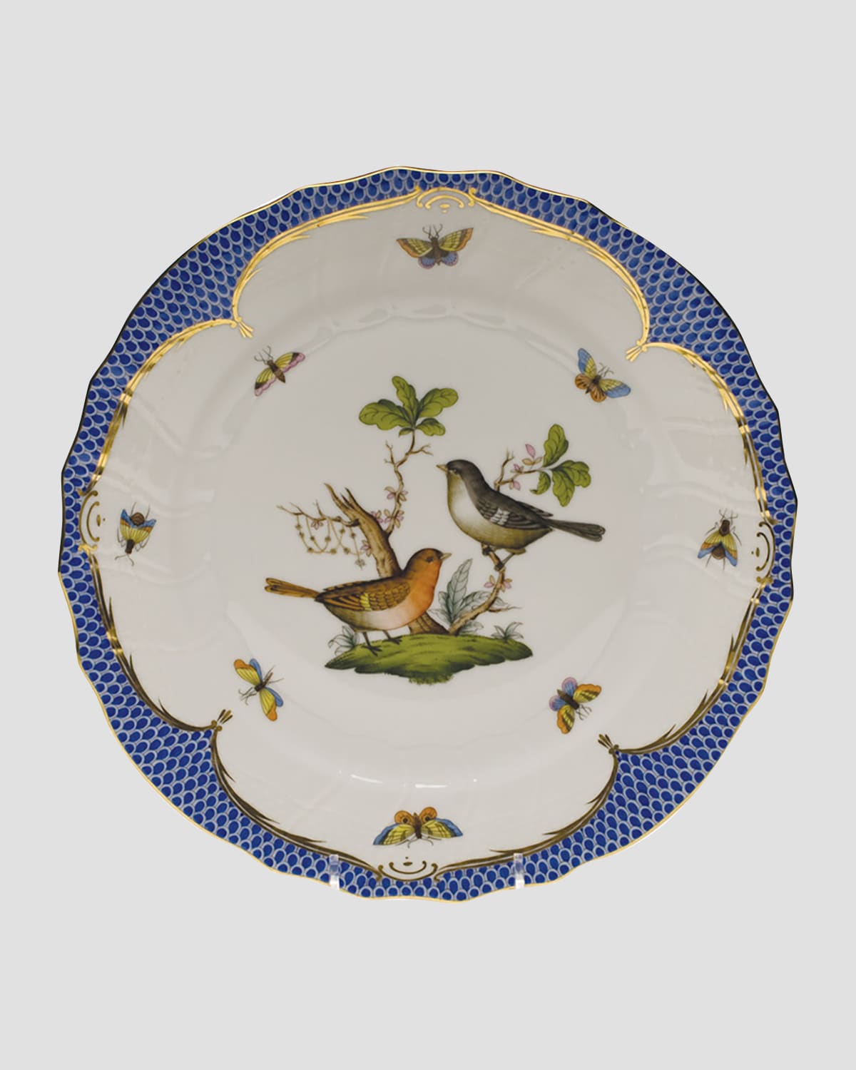 Herend Rothschild Blue Motif 05 Dinner Plate