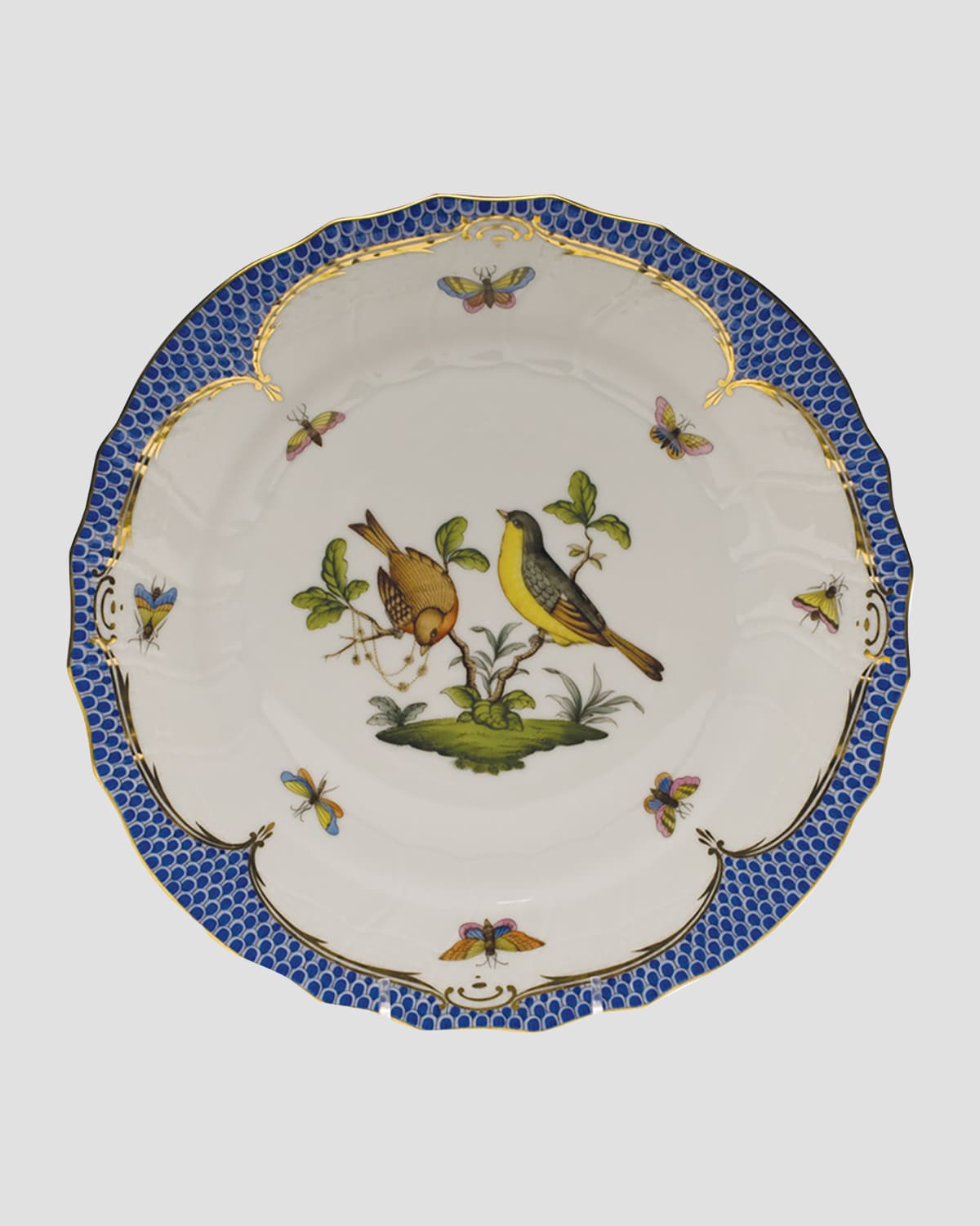Herend Rothschild Blue Motif 07 Dinner Plate