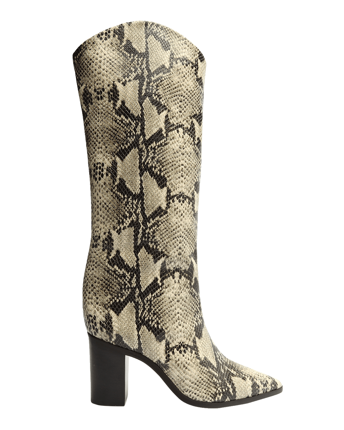 Schutz Analeah Snake-Print Leather Tall Boots