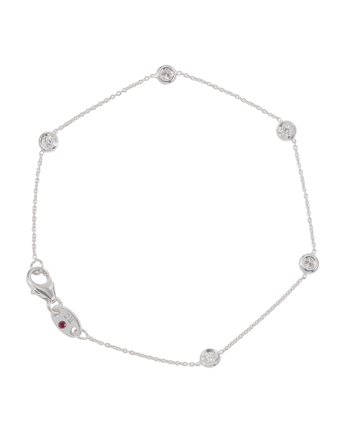 Roberto Coin 18k Gold 5-Diamond Station Bracelet