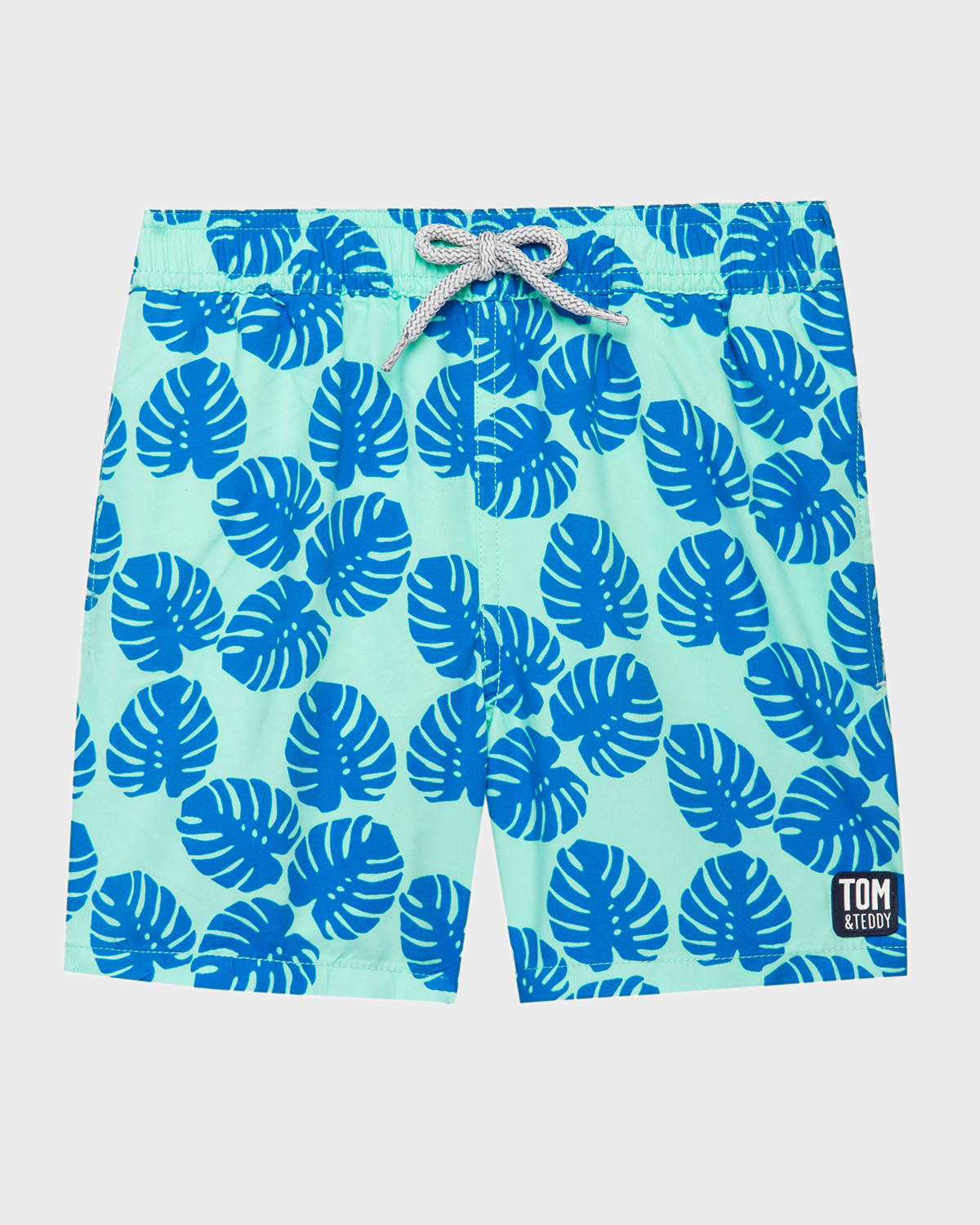 Tom & Teddy Boy's Leaf Print Swim Trunk, Size 3T-12