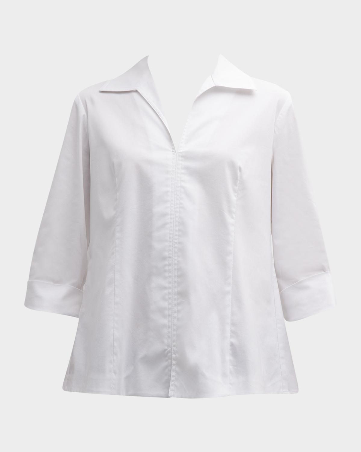Finley 3/4-Sleeve Stretch Cotton Swing Shirt